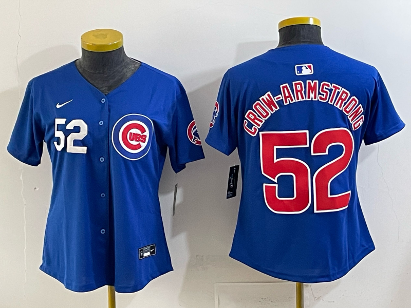 Youth Chicago Cubs #52 Crow Armstrong Blue Nike MLB 2025 Jersey 003->youth mlb jersey->Youth Jersey